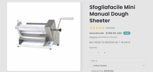 Pastaline Sfogliafacile Mini Manual Dough Sheeter