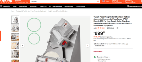 vevor dough sheeter